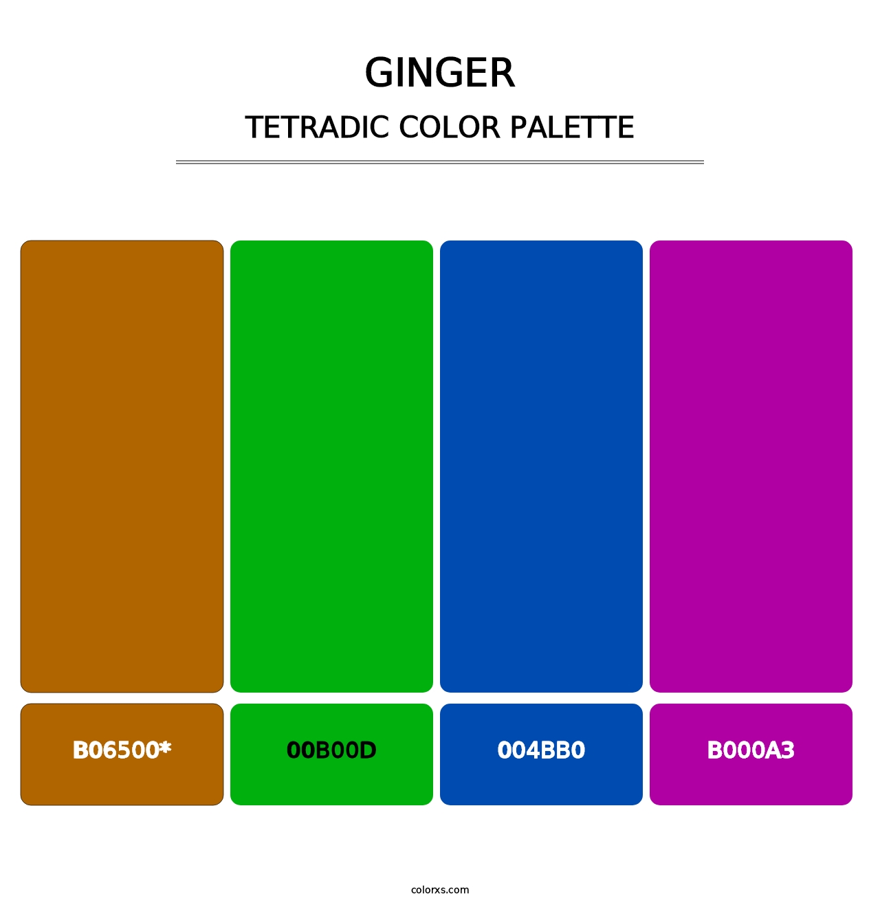 Ginger - Tetradic Color Palette