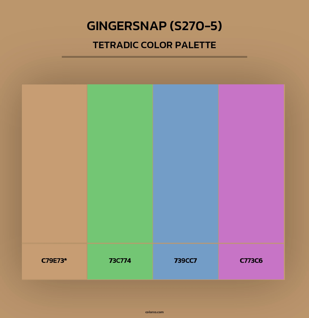 Gingersnap (S270-5) - Tetradic Color Palette