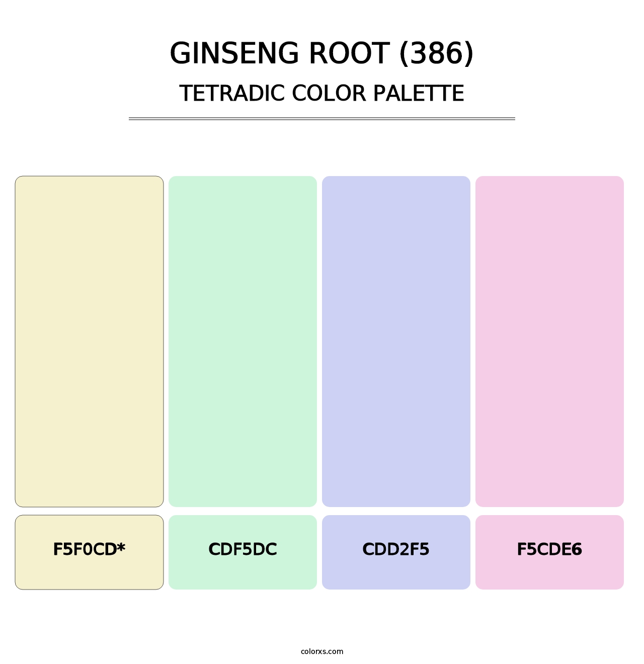 Ginseng Root (386) - Tetradic Color Palette
