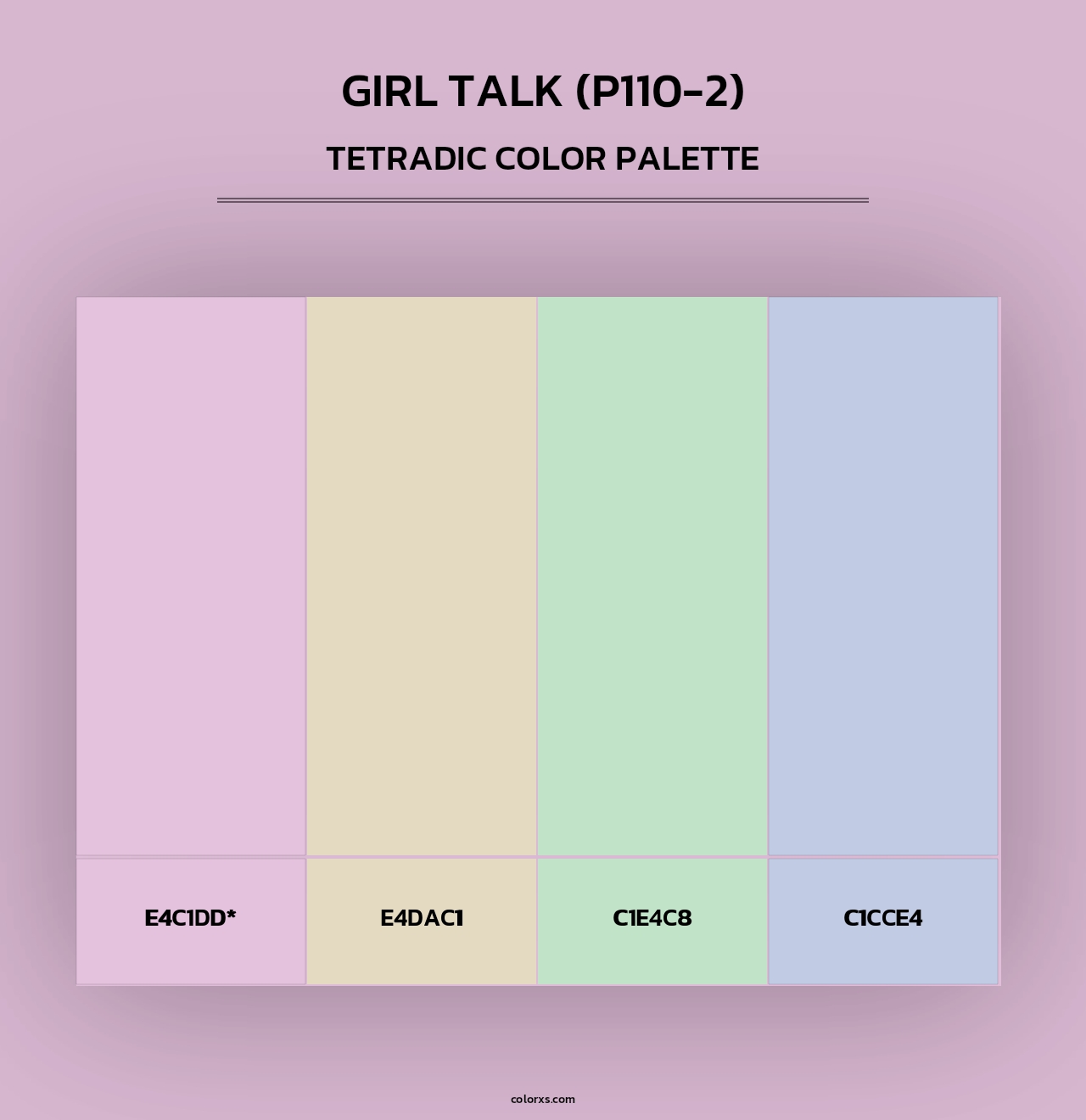 Girl Talk (P110-2) - Tetradic Color Palette