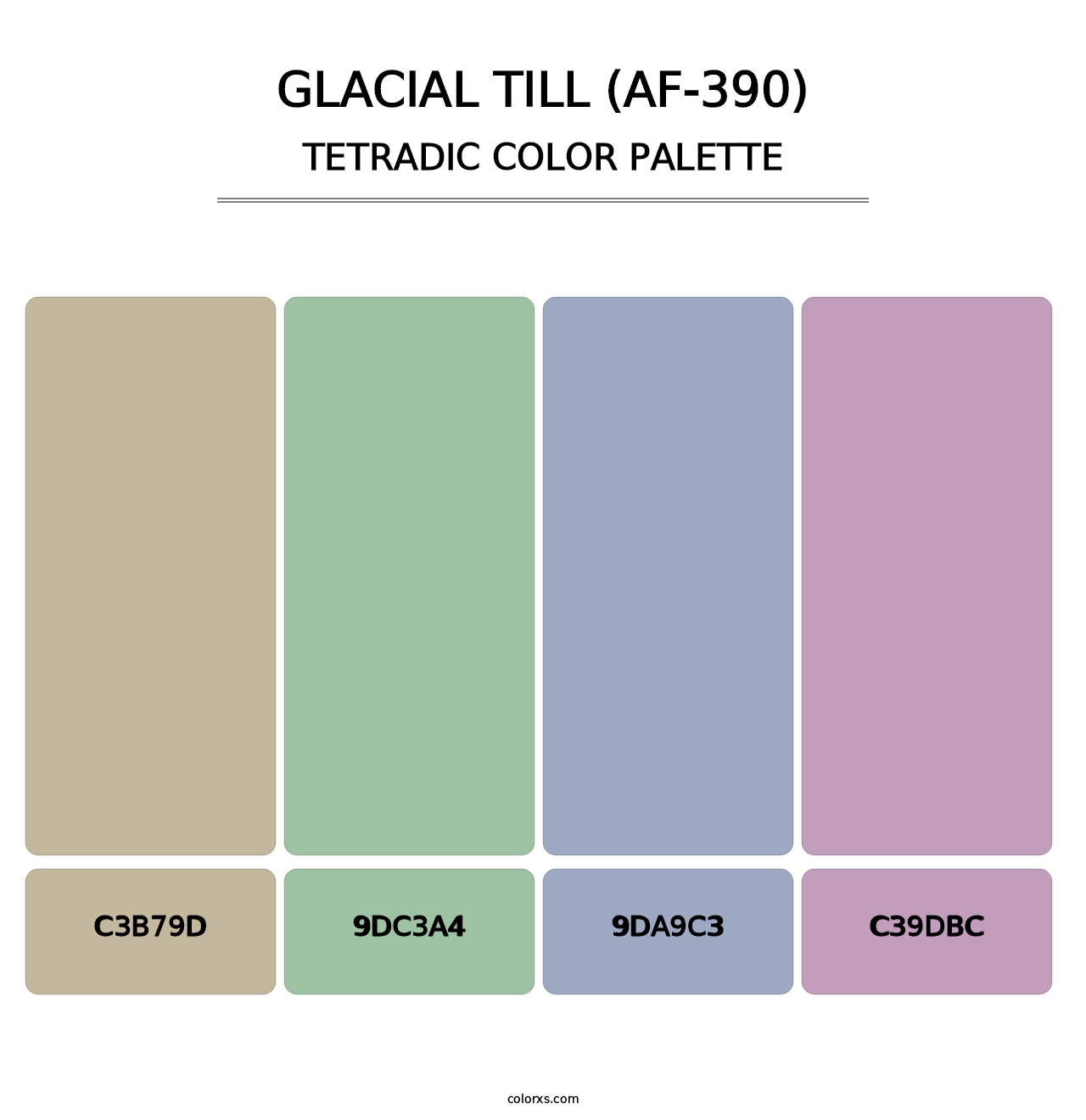 Glacial Till (AF-390) - Tetradic Color Palette