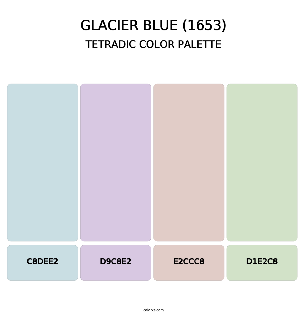 Glacier Blue (1653) - Tetradic Color Palette