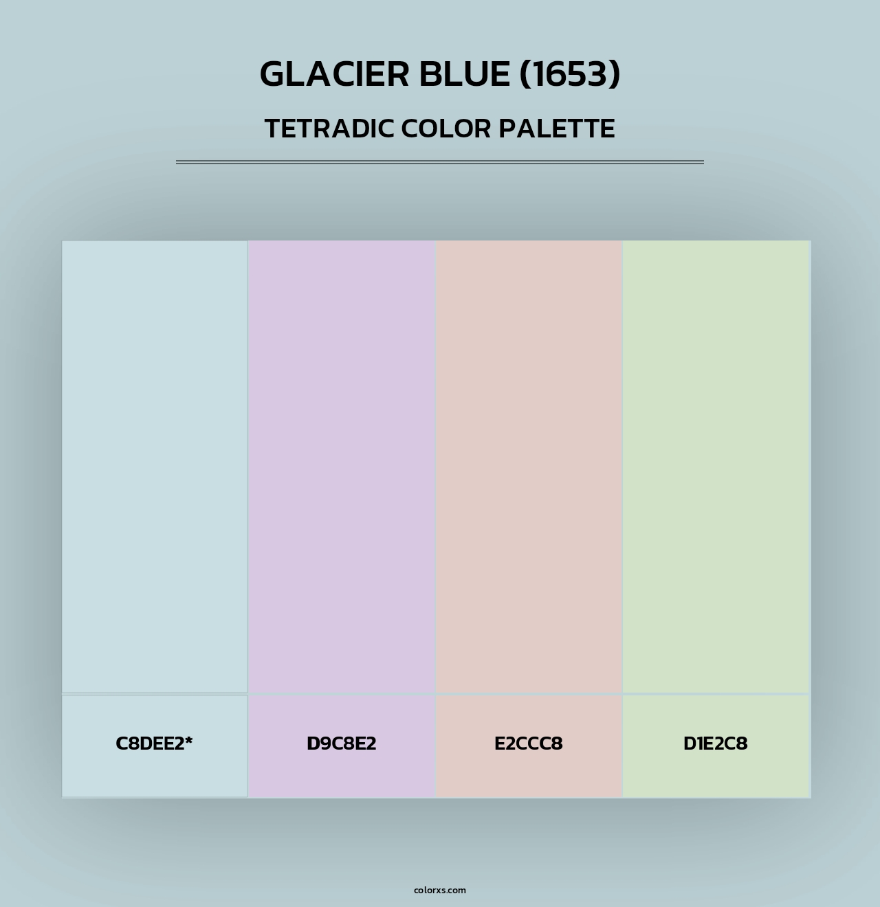 Glacier Blue (1653) - Tetradic Color Palette