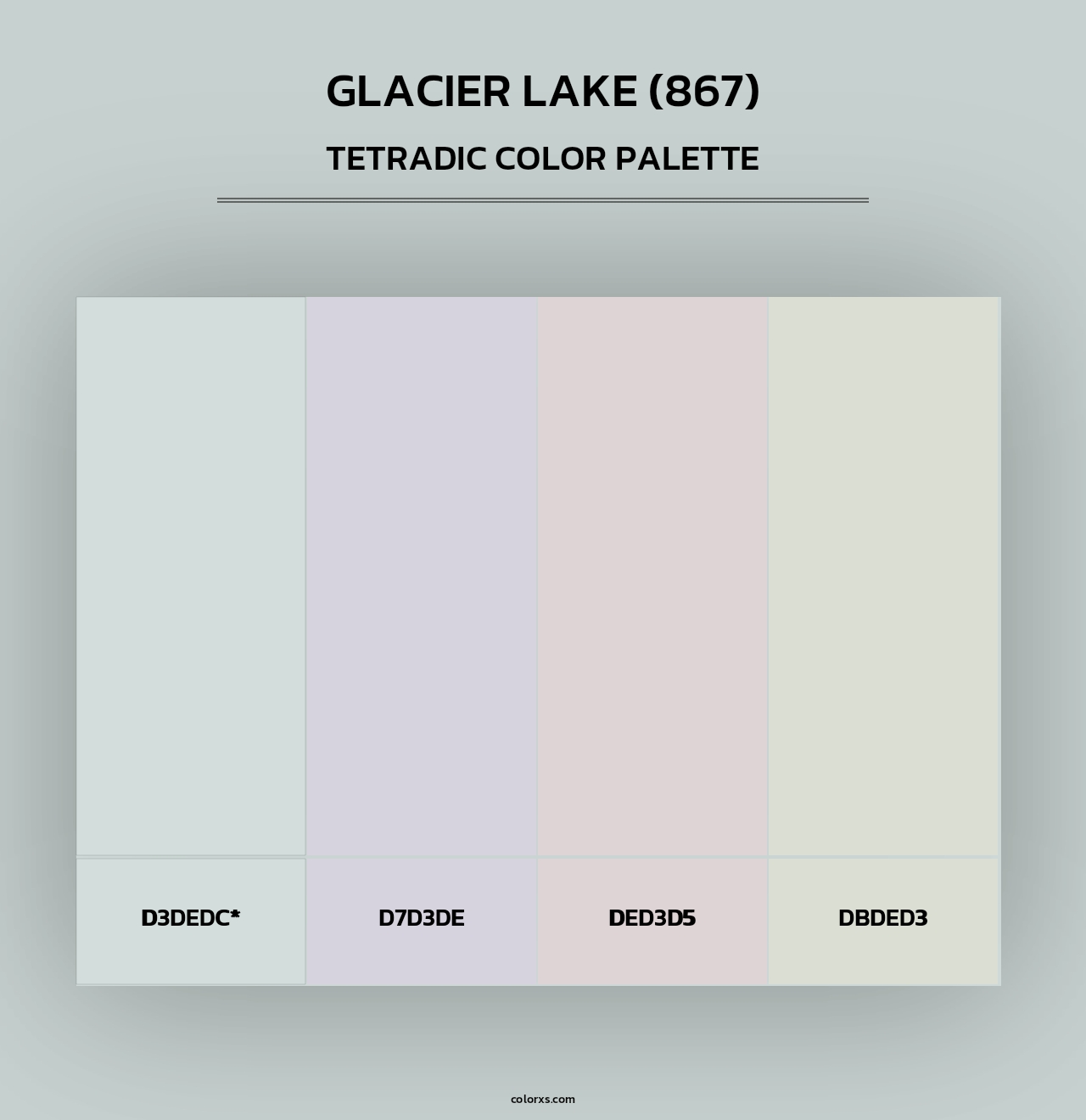Glacier Lake (867) - Tetradic Color Palette