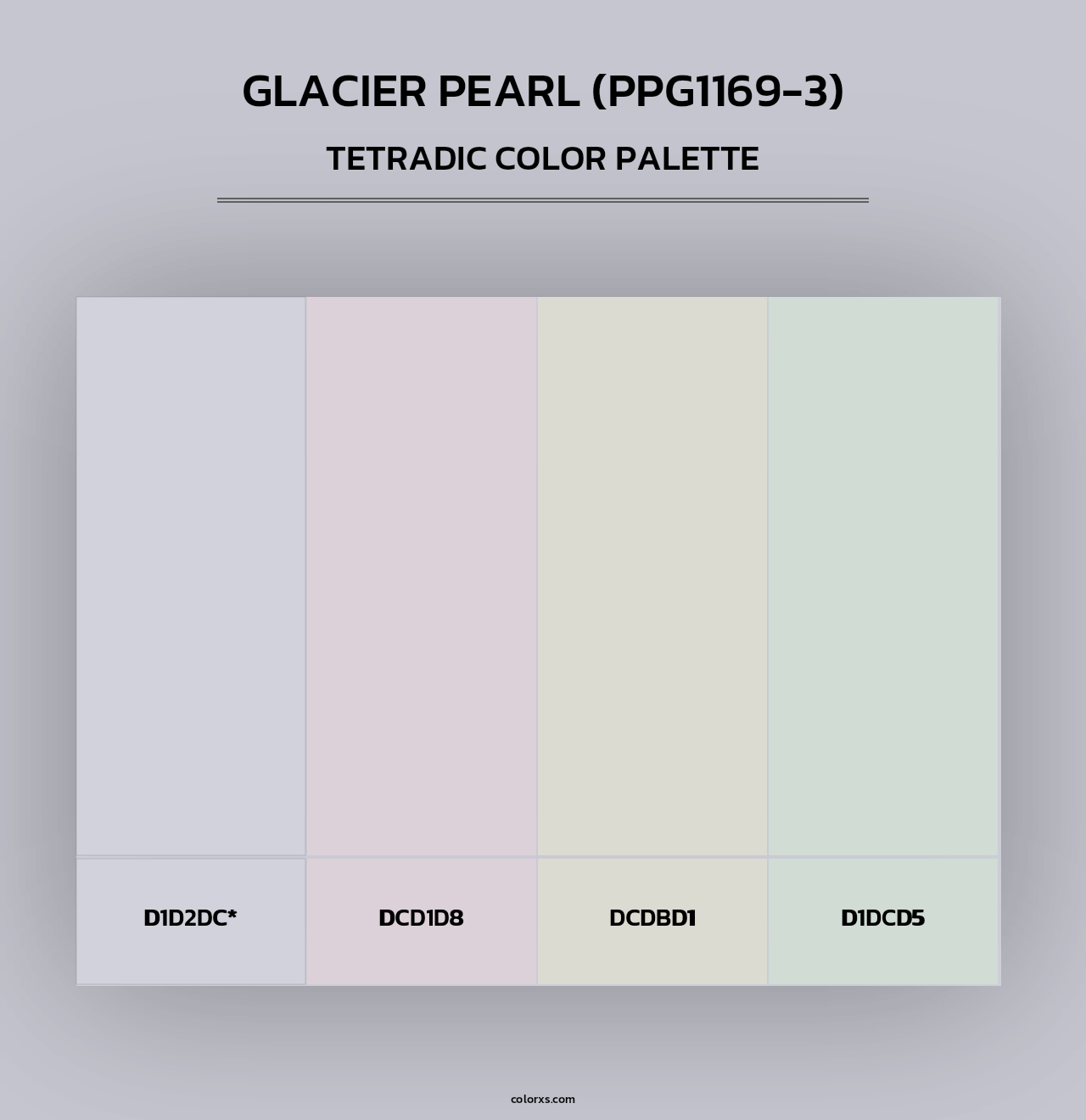 Glacier Pearl (PPG1169-3) - Tetradic Color Palette