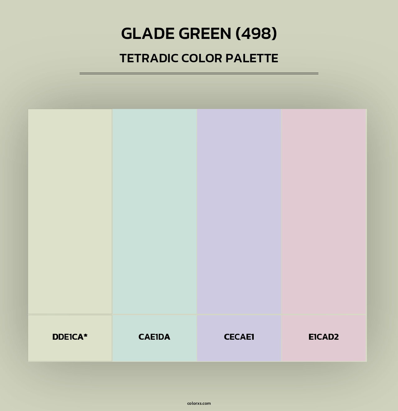 Glade Green (498) - Tetradic Color Palette