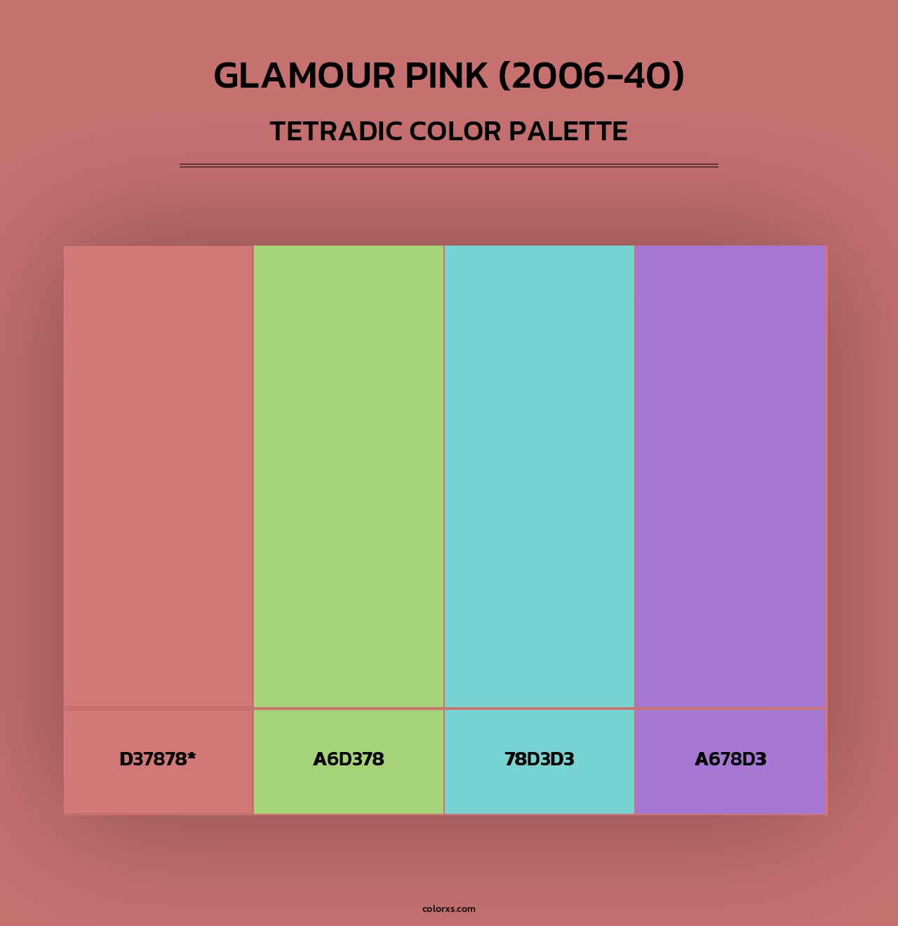 Glamour Pink (2006-40) - Tetradic Color Palette