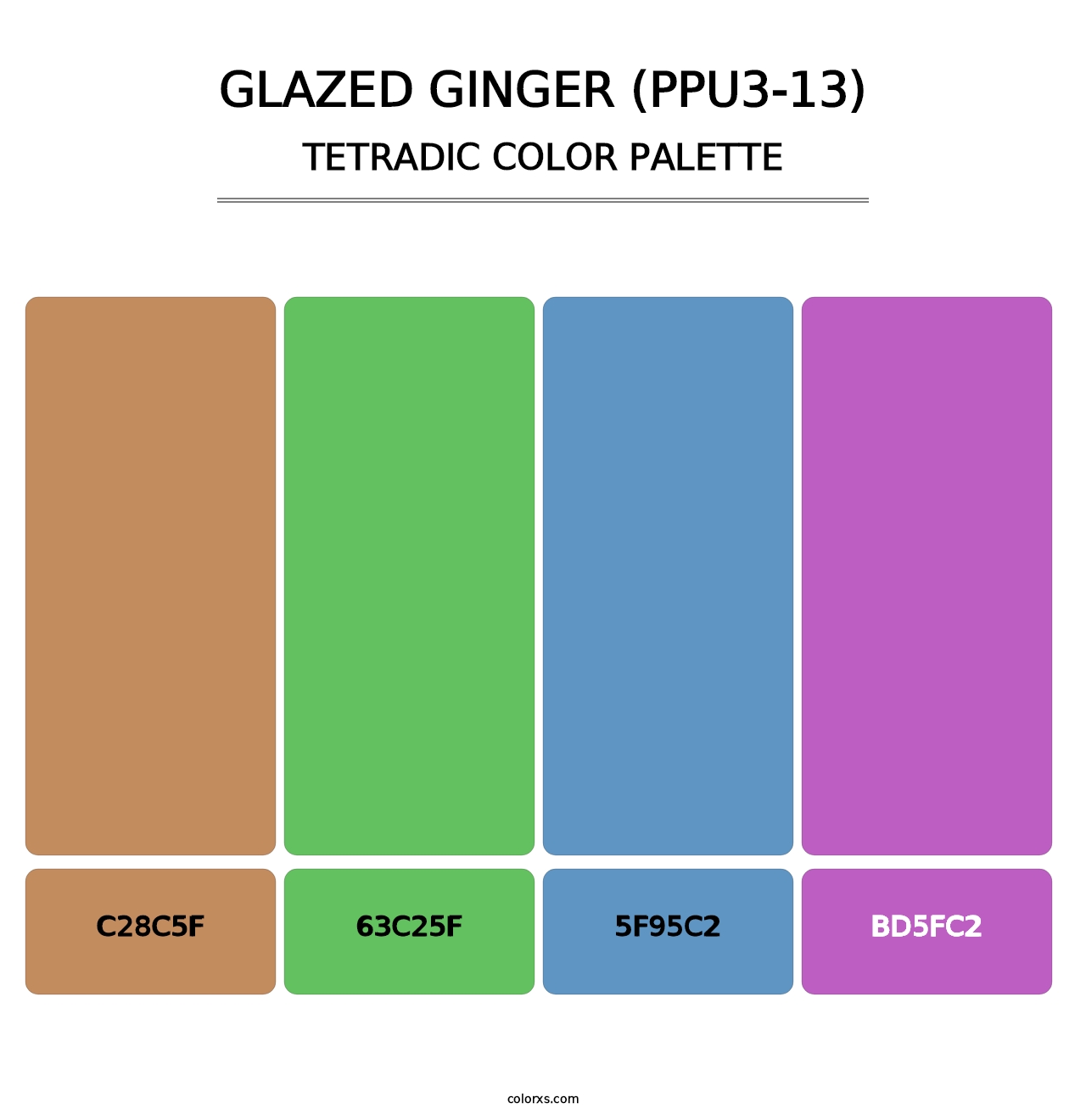 Glazed Ginger (PPU3-13) - Tetradic Color Palette