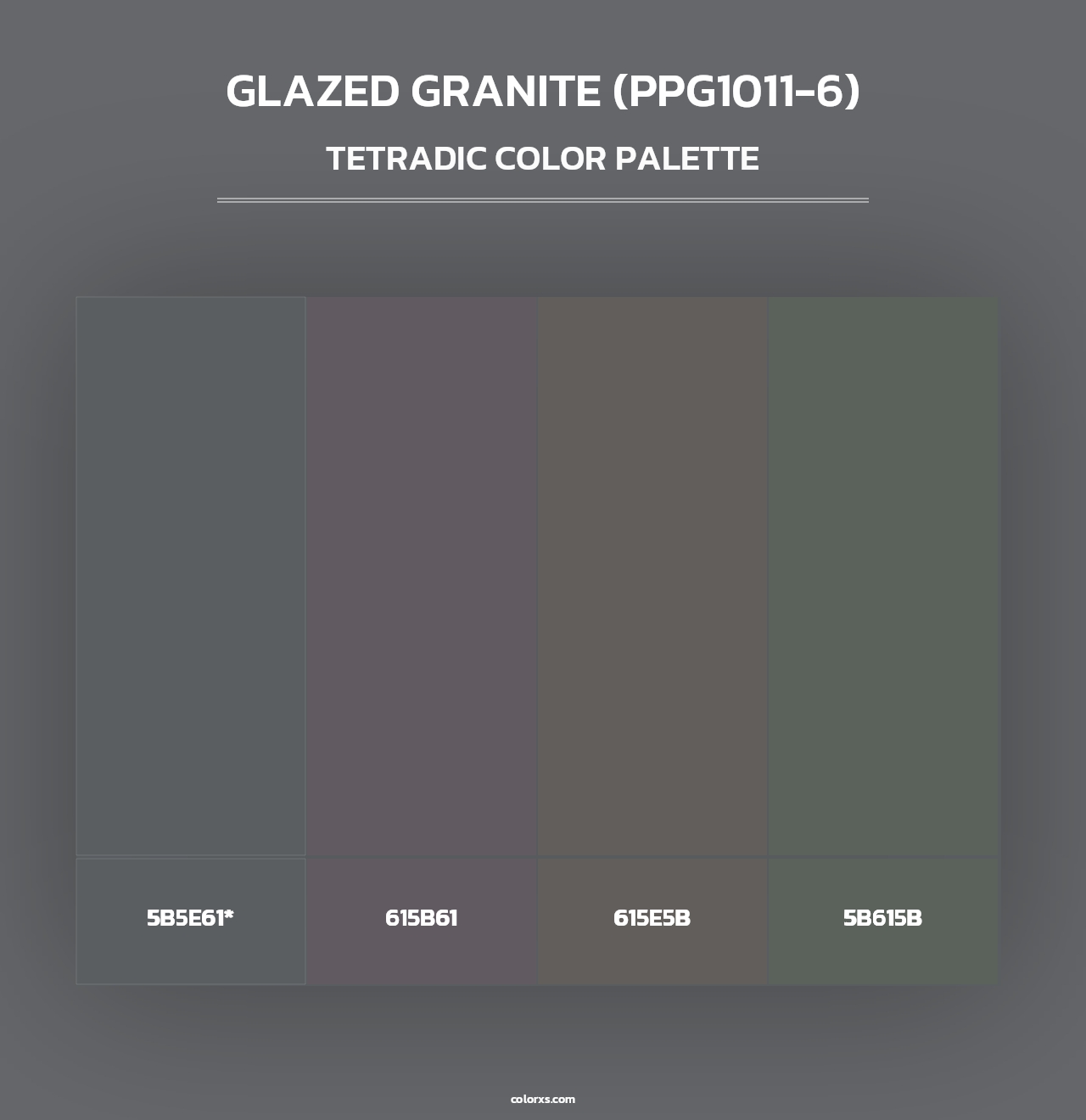 Glazed Granite (PPG1011-6) - Tetradic Color Palette