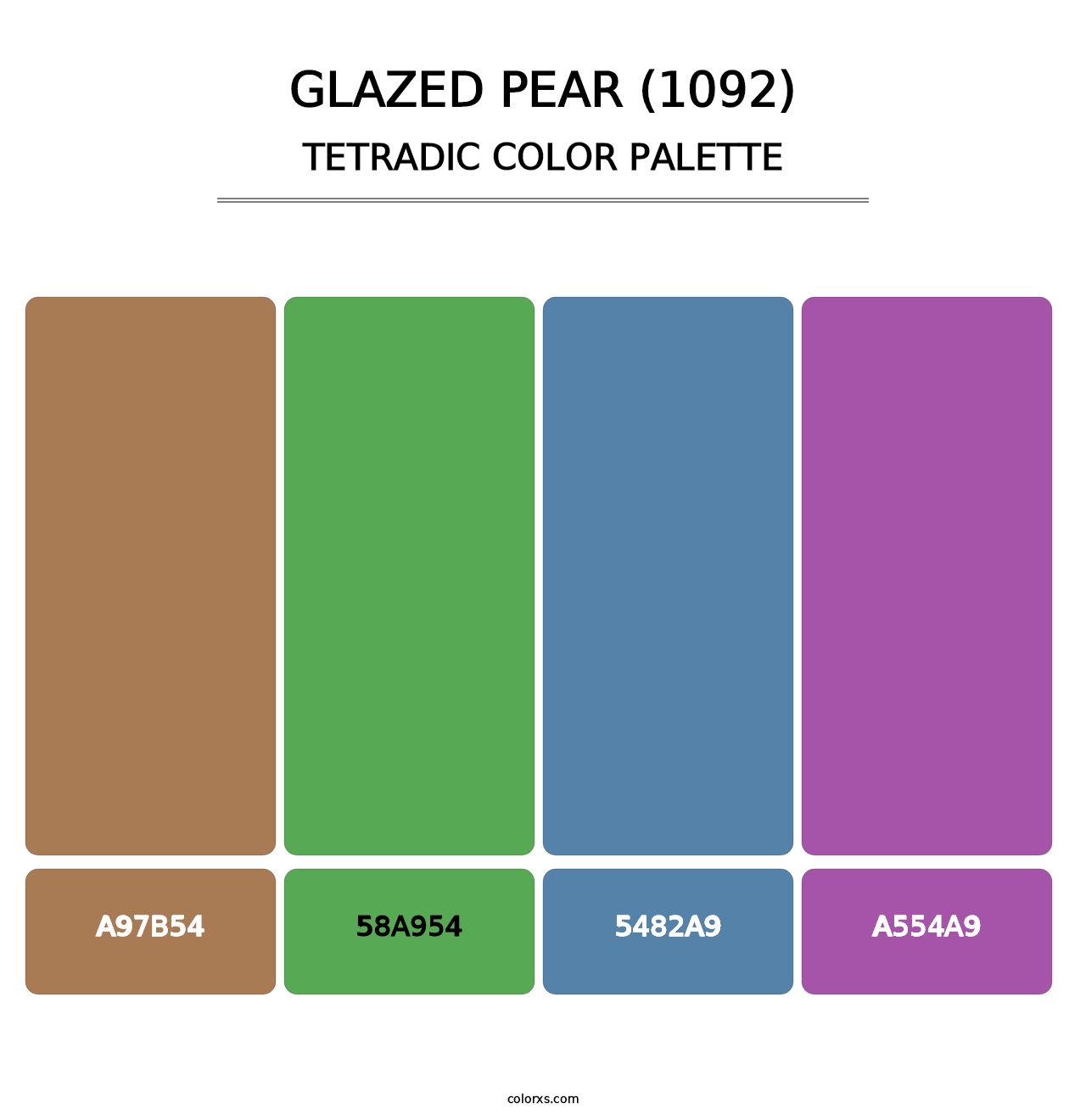 Glazed Pear (1092) - Tetradic Color Palette