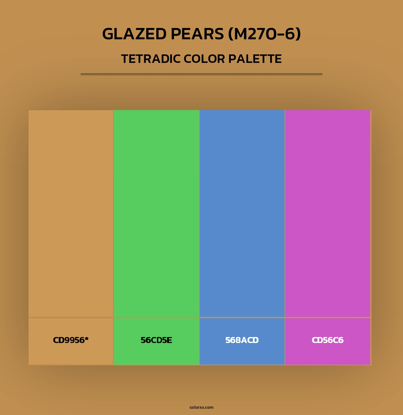 Glazed Pears (M270-6) - Tetradic Color Palette