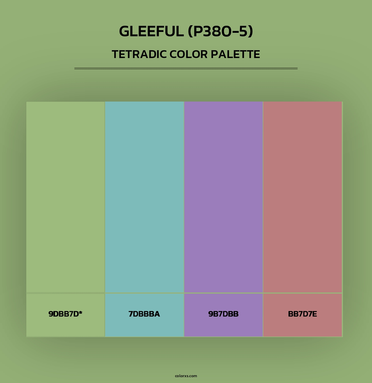Gleeful (P380-5) - Tetradic Color Palette