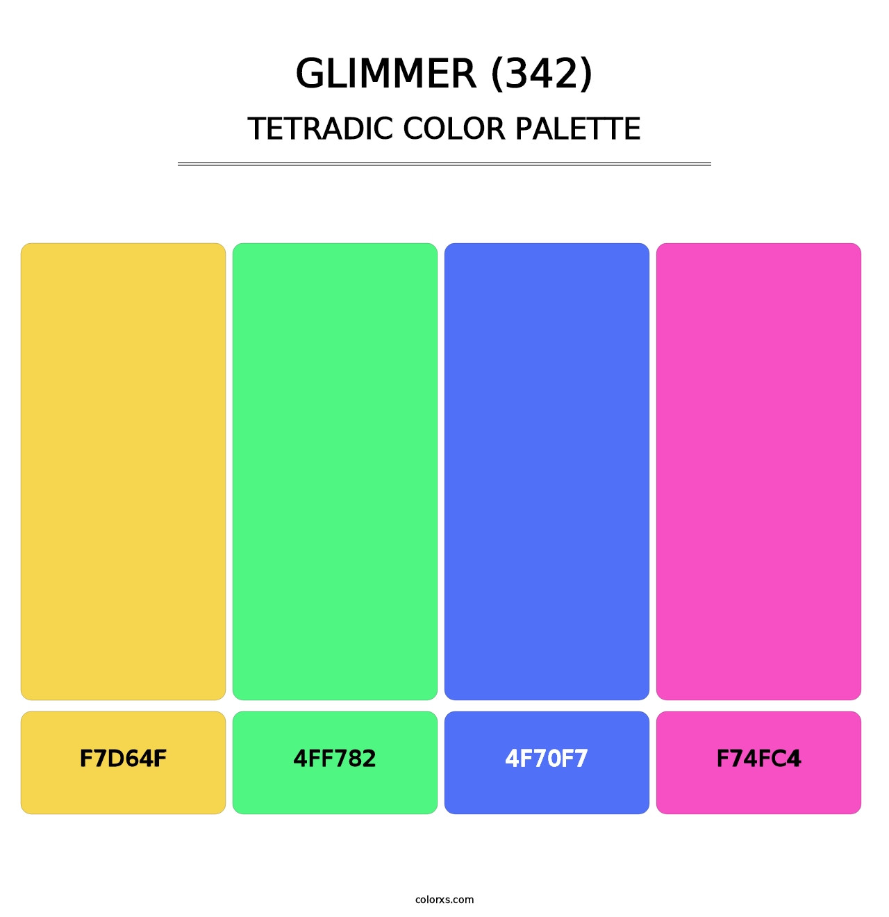 Glimmer (342) - Tetradic Color Palette