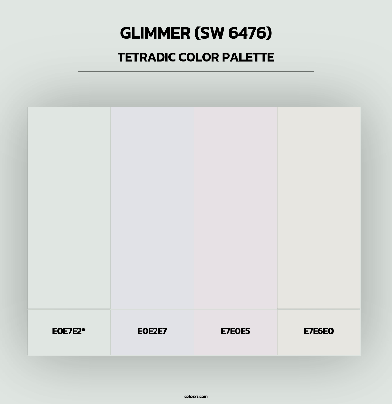 Glimmer (SW 6476) - Tetradic Color Palette
