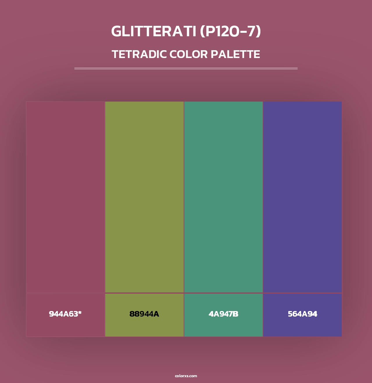 Glitterati (P120-7) - Tetradic Color Palette