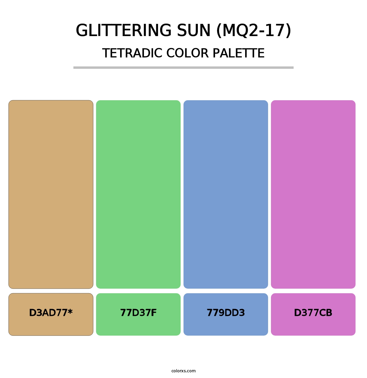 Glittering Sun (MQ2-17) - Tetradic Color Palette