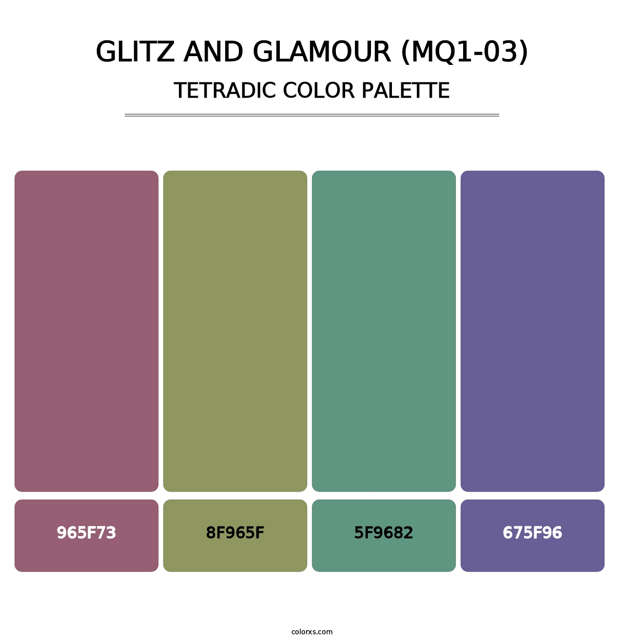 Glitz And Glamour (MQ1-03) - Tetradic Color Palette