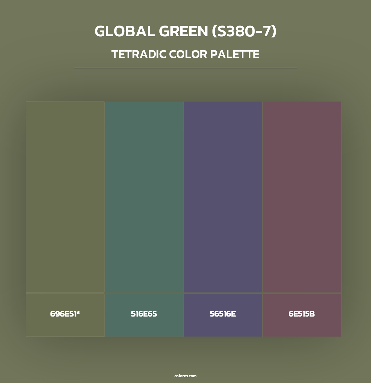 Global Green (S380-7) - Tetradic Color Palette
