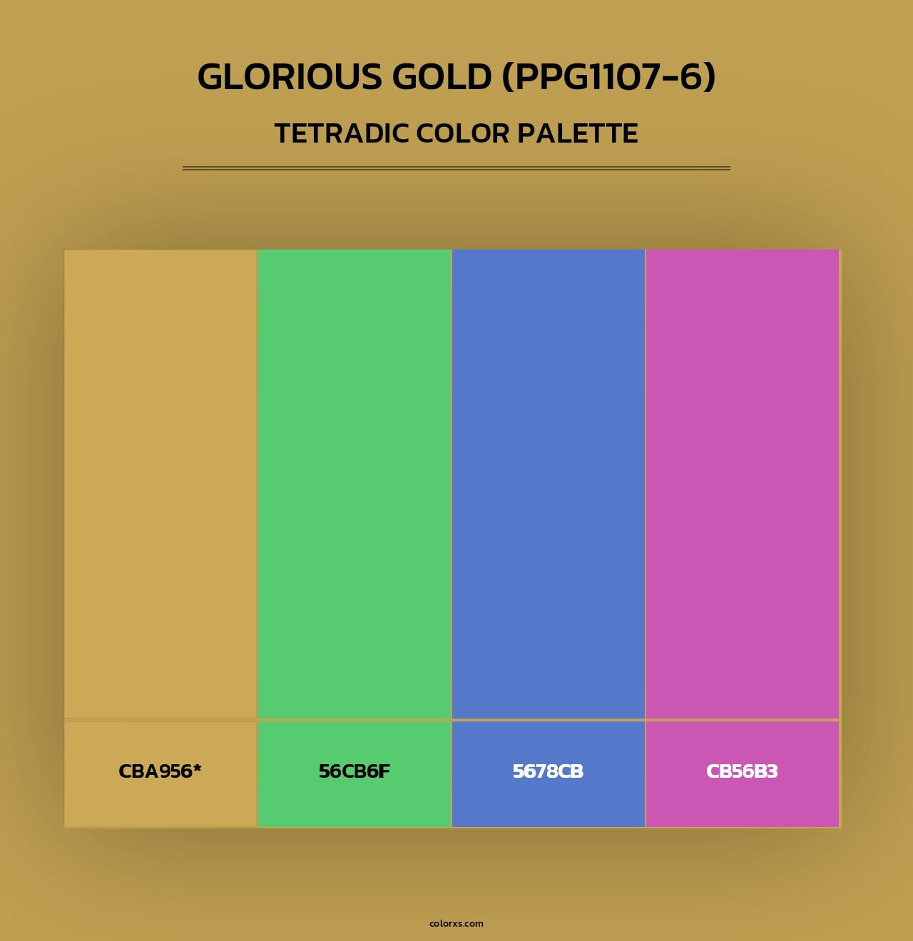 Glorious Gold (PPG1107-6) - Tetradic Color Palette