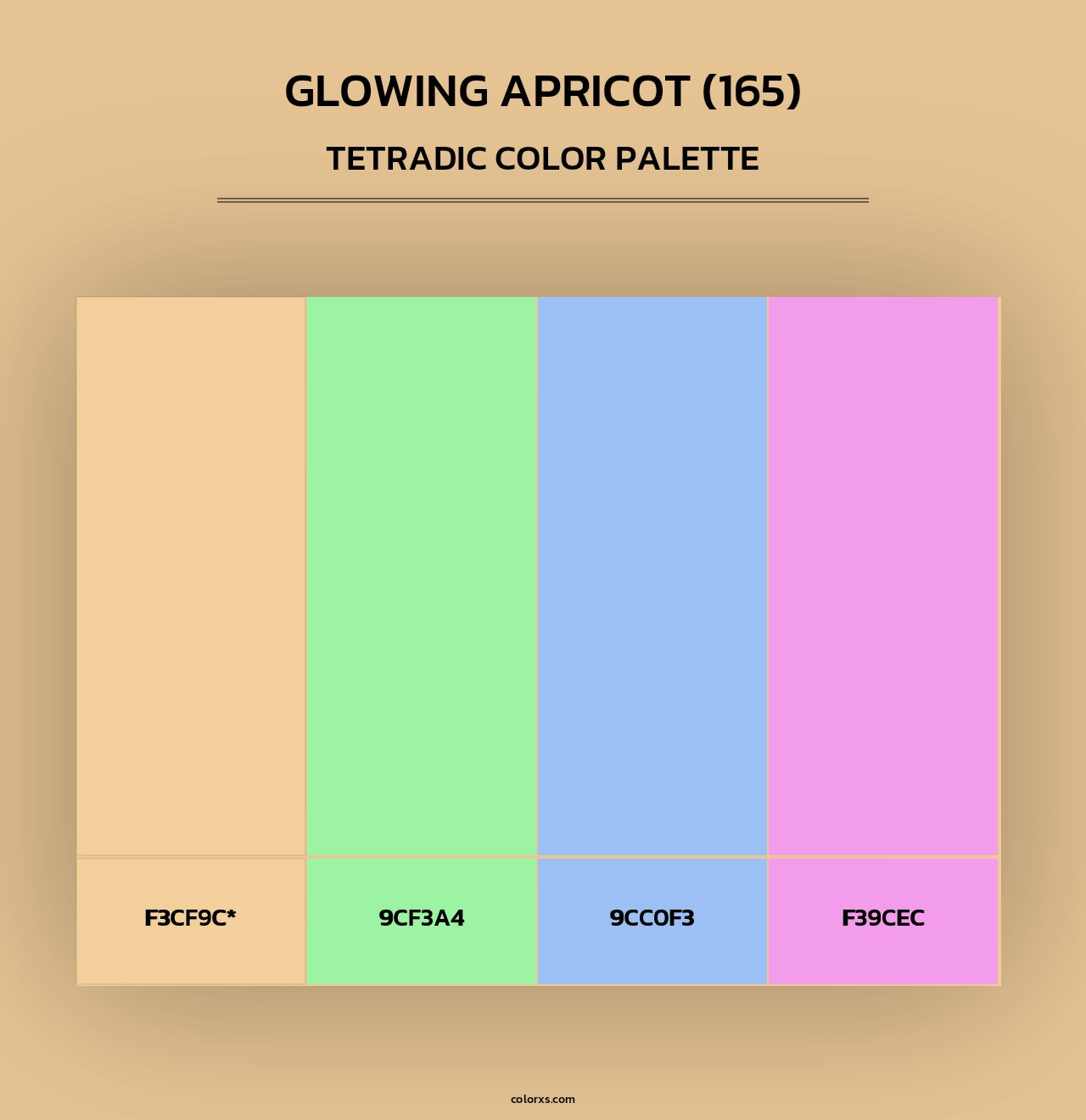 Glowing Apricot (165) - Tetradic Color Palette