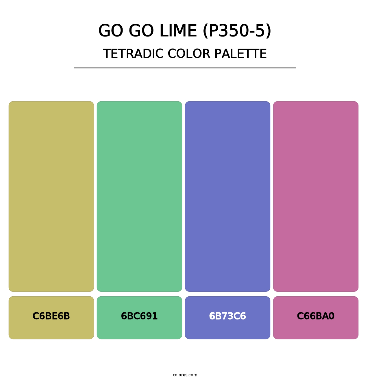 Go Go Lime (P350-5) - Tetradic Color Palette