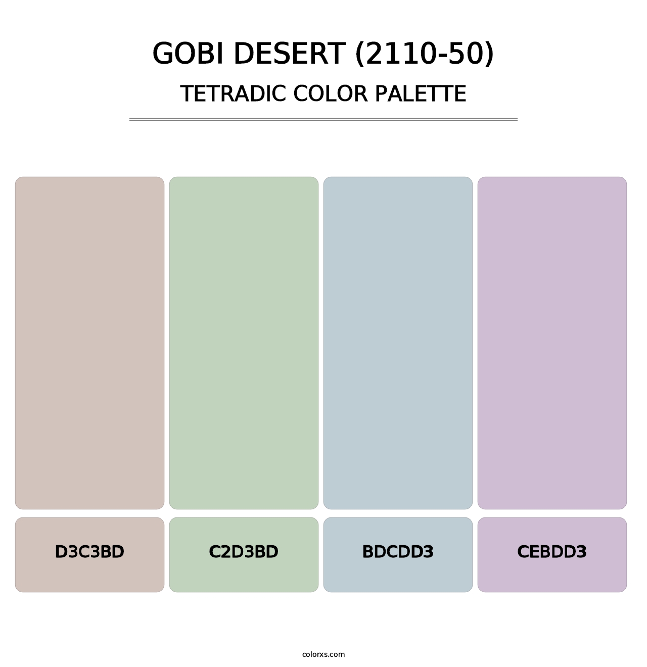 Gobi Desert (2110-50) - Tetradic Color Palette