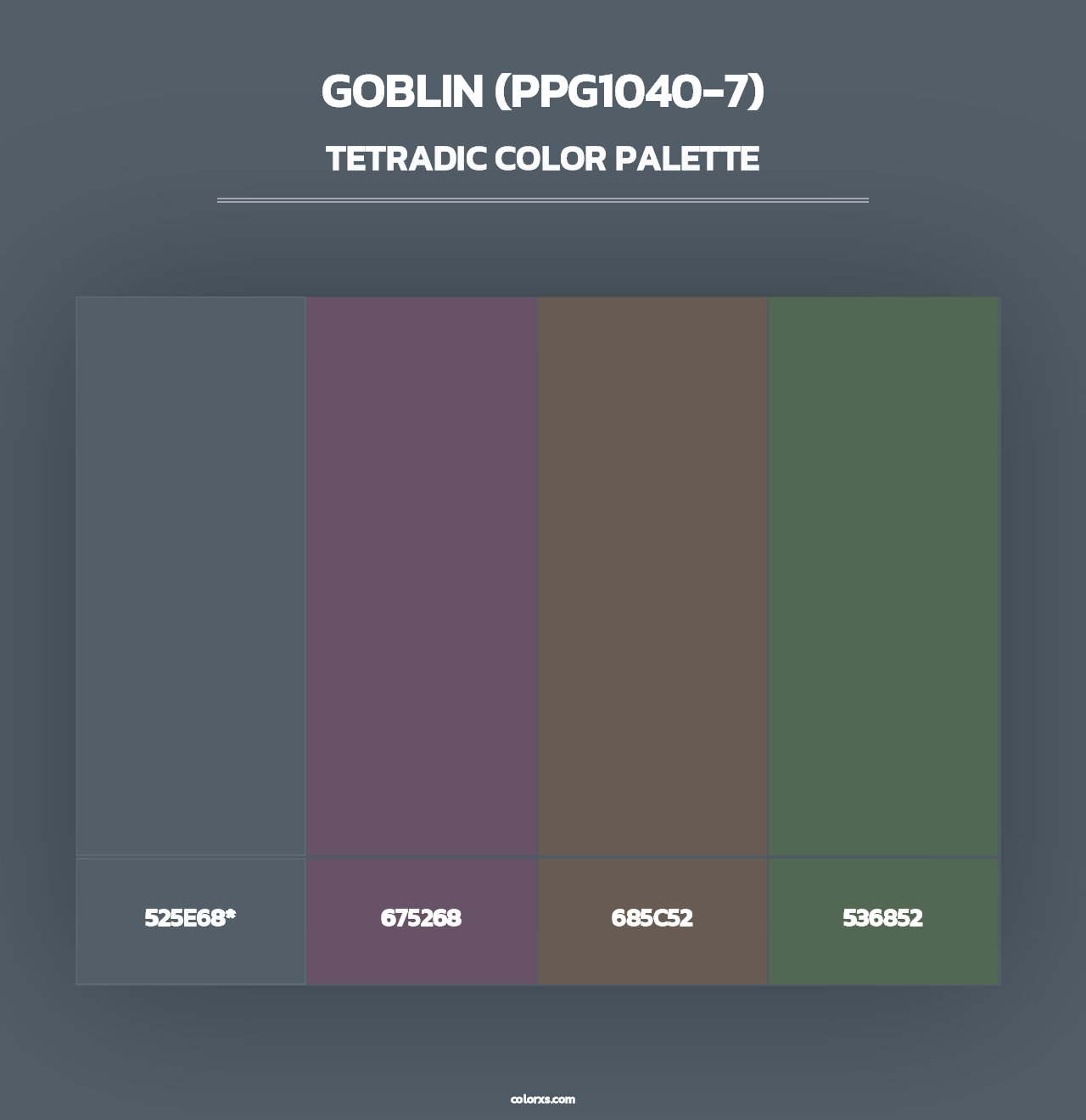 Goblin (PPG1040-7) - Tetradic Color Palette