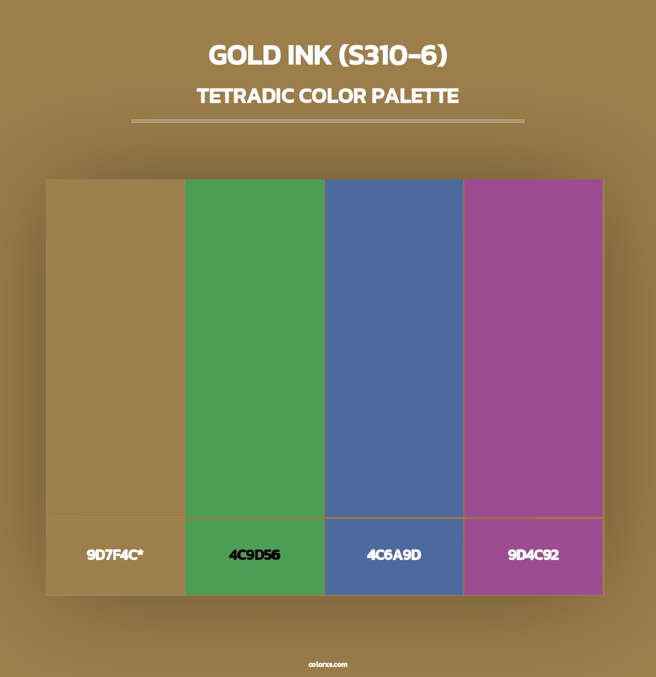 Gold Ink (S310-6) - Tetradic Color Palette