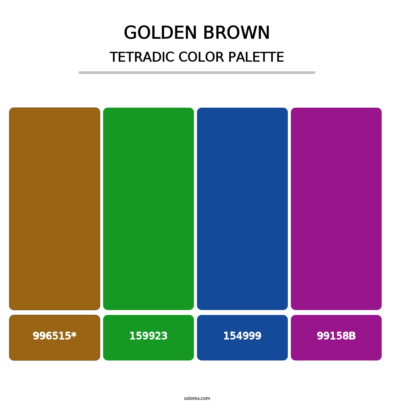 Golden brown - Tetradic Color Palette