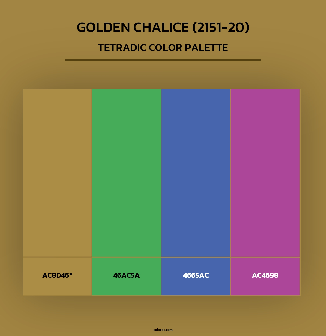 Golden Chalice (2151-20) - Tetradic Color Palette