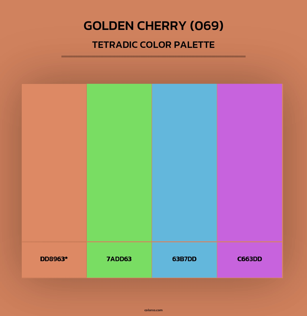 Golden Cherry (069) - Tetradic Color Palette