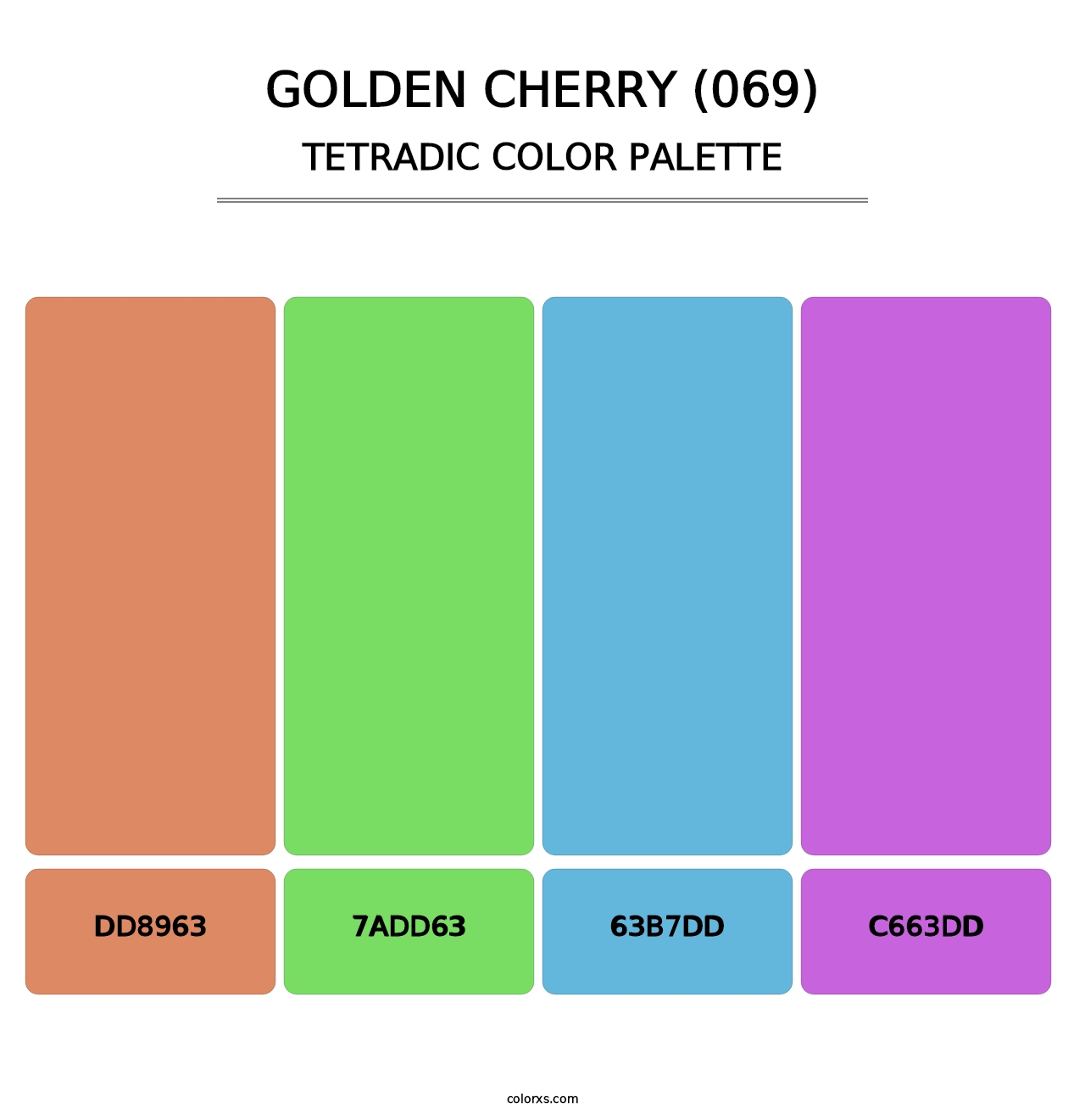 Golden Cherry (069) - Tetradic Color Palette
