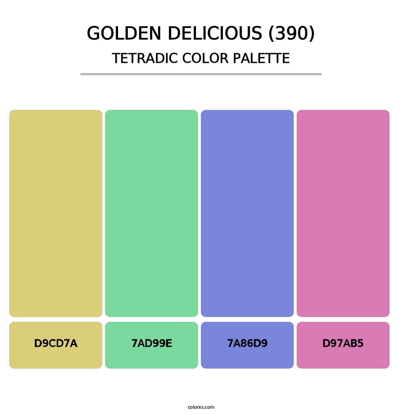 Golden Delicious (390) - Tetradic Color Palette