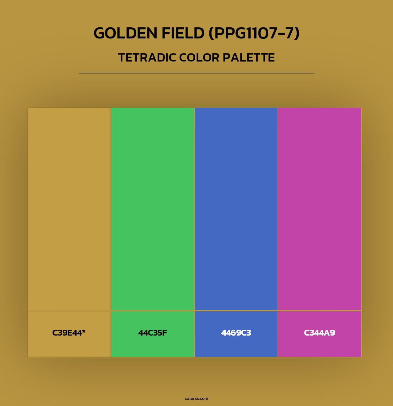 Golden Field (PPG1107-7) - Tetradic Color Palette