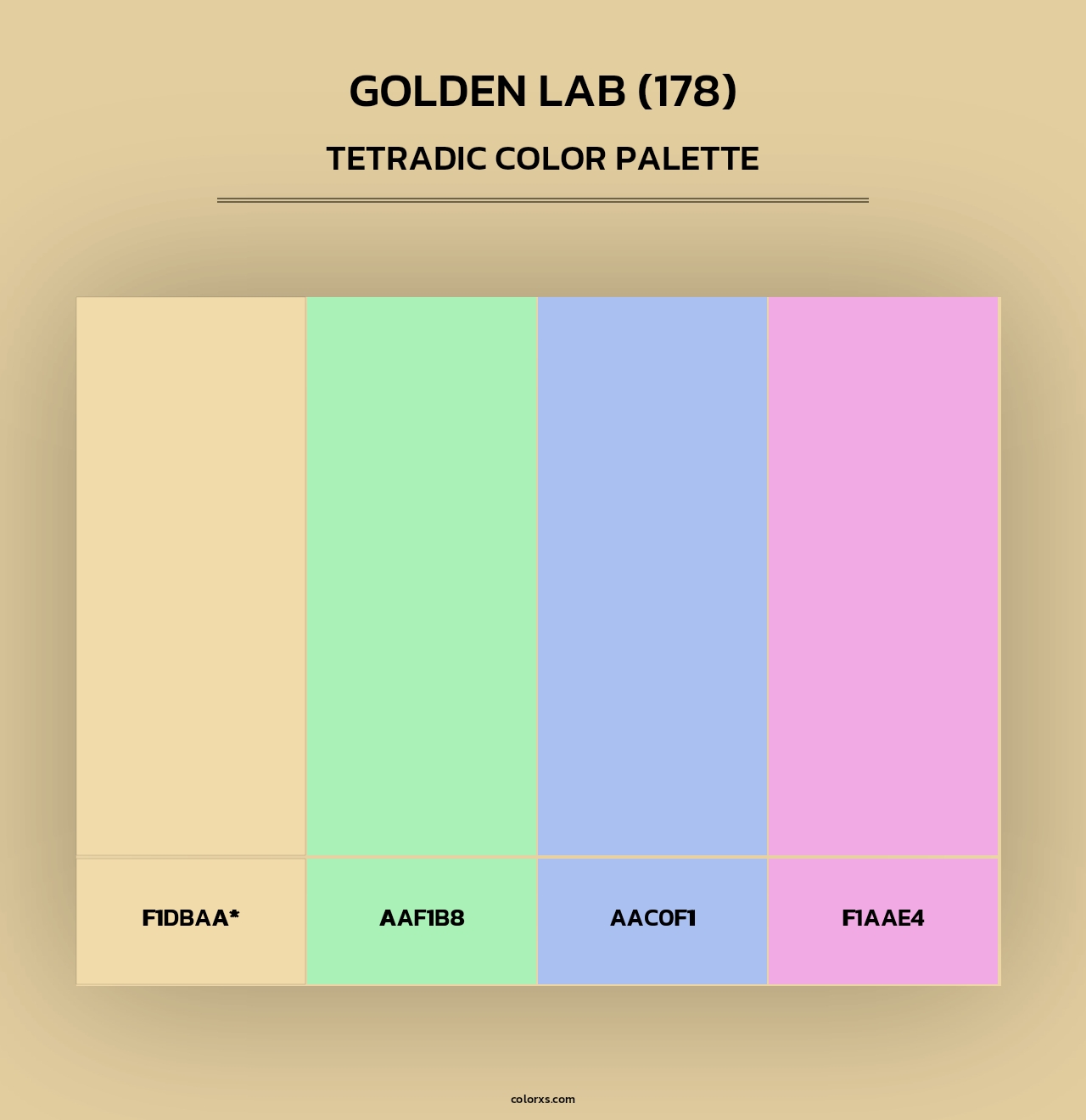 Golden Lab (178) - Tetradic Color Palette