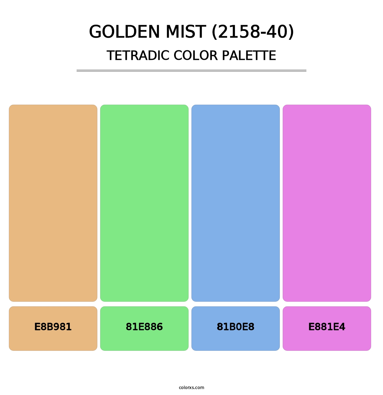Golden Mist (2158-40) - Tetradic Color Palette