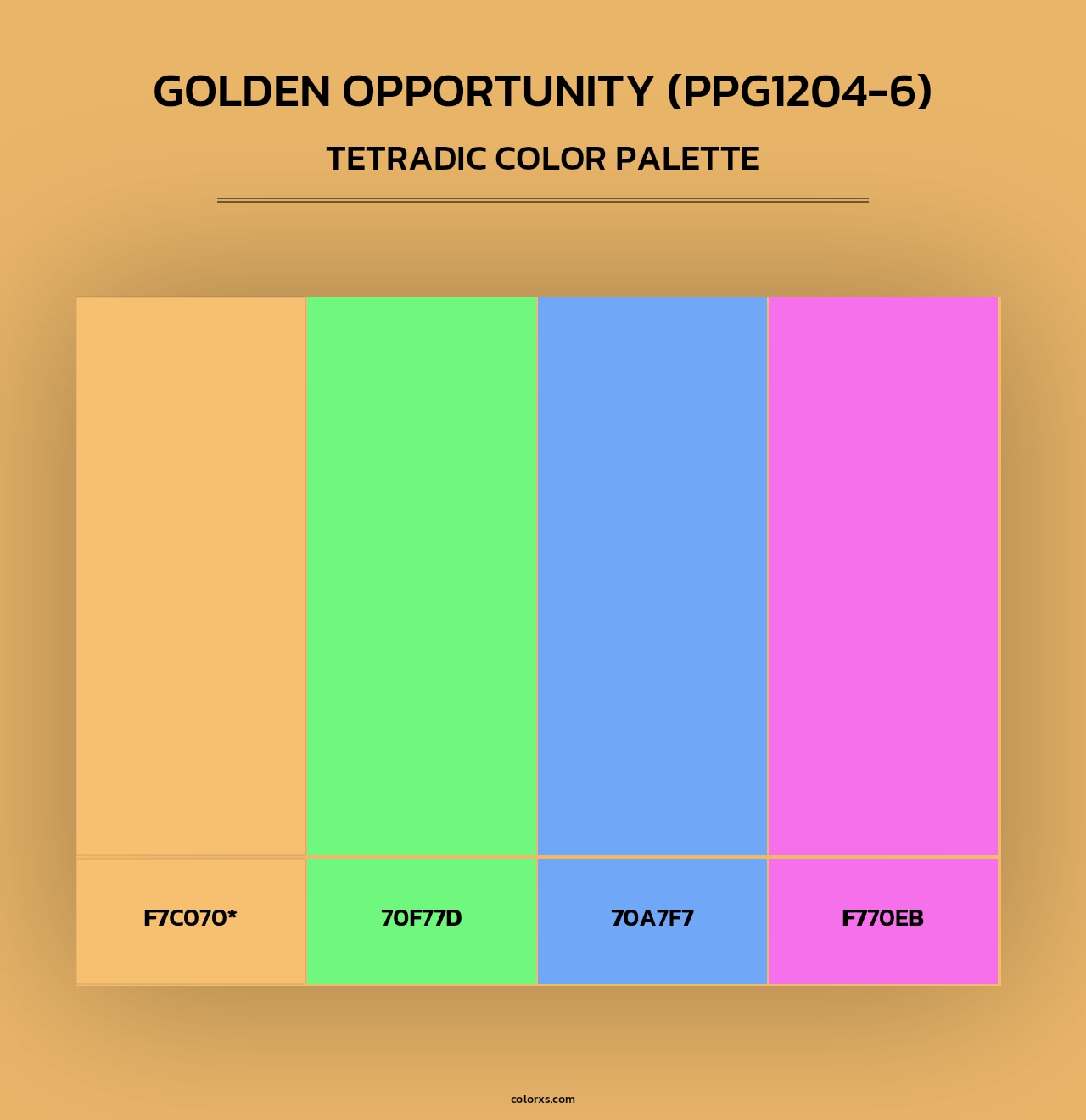 Golden Opportunity (PPG1204-6) - Tetradic Color Palette