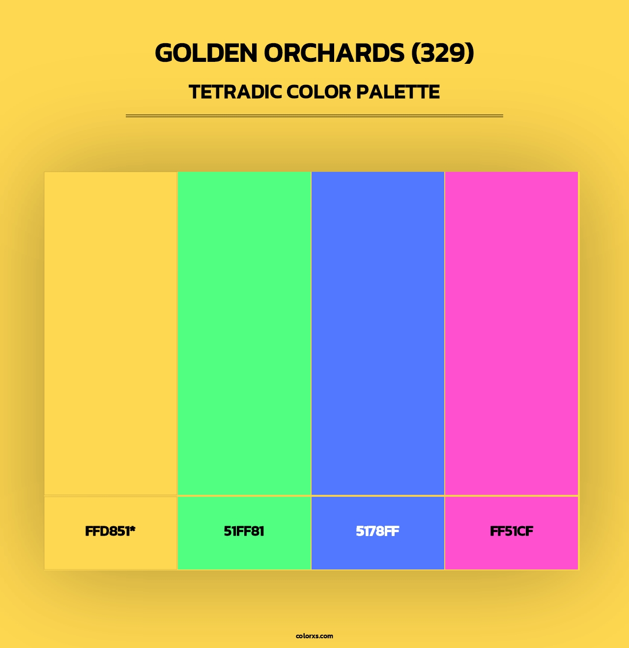 Golden Orchards (329) - Tetradic Color Palette