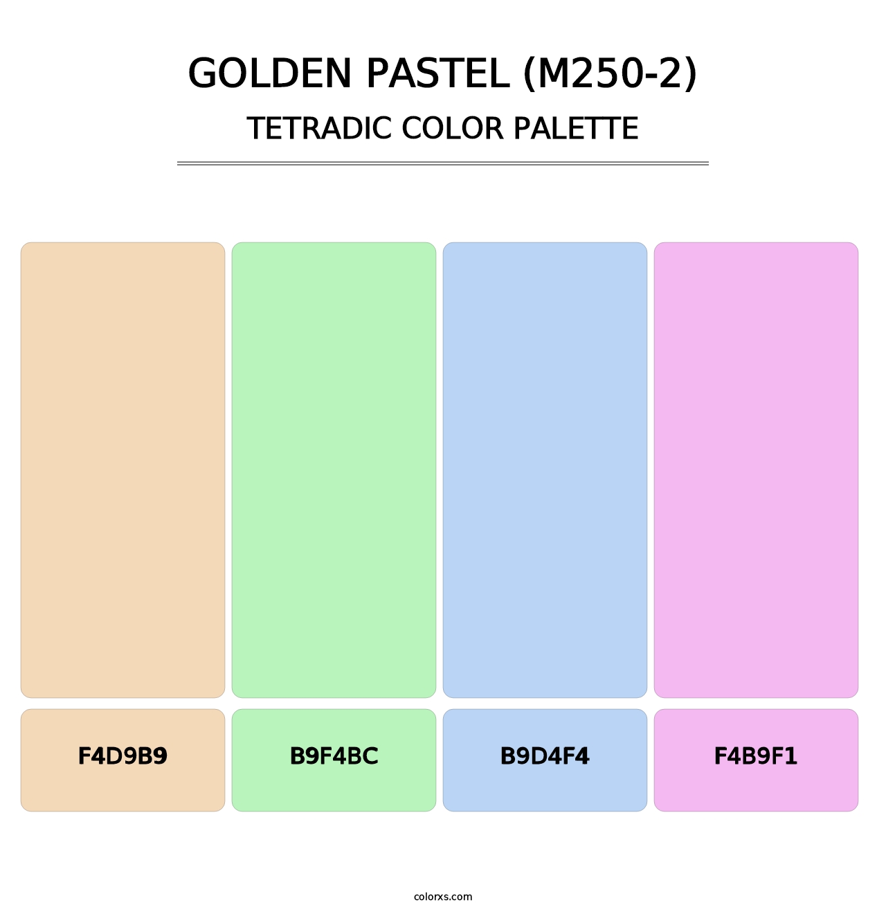 Golden Pastel (M250-2) - Tetradic Color Palette