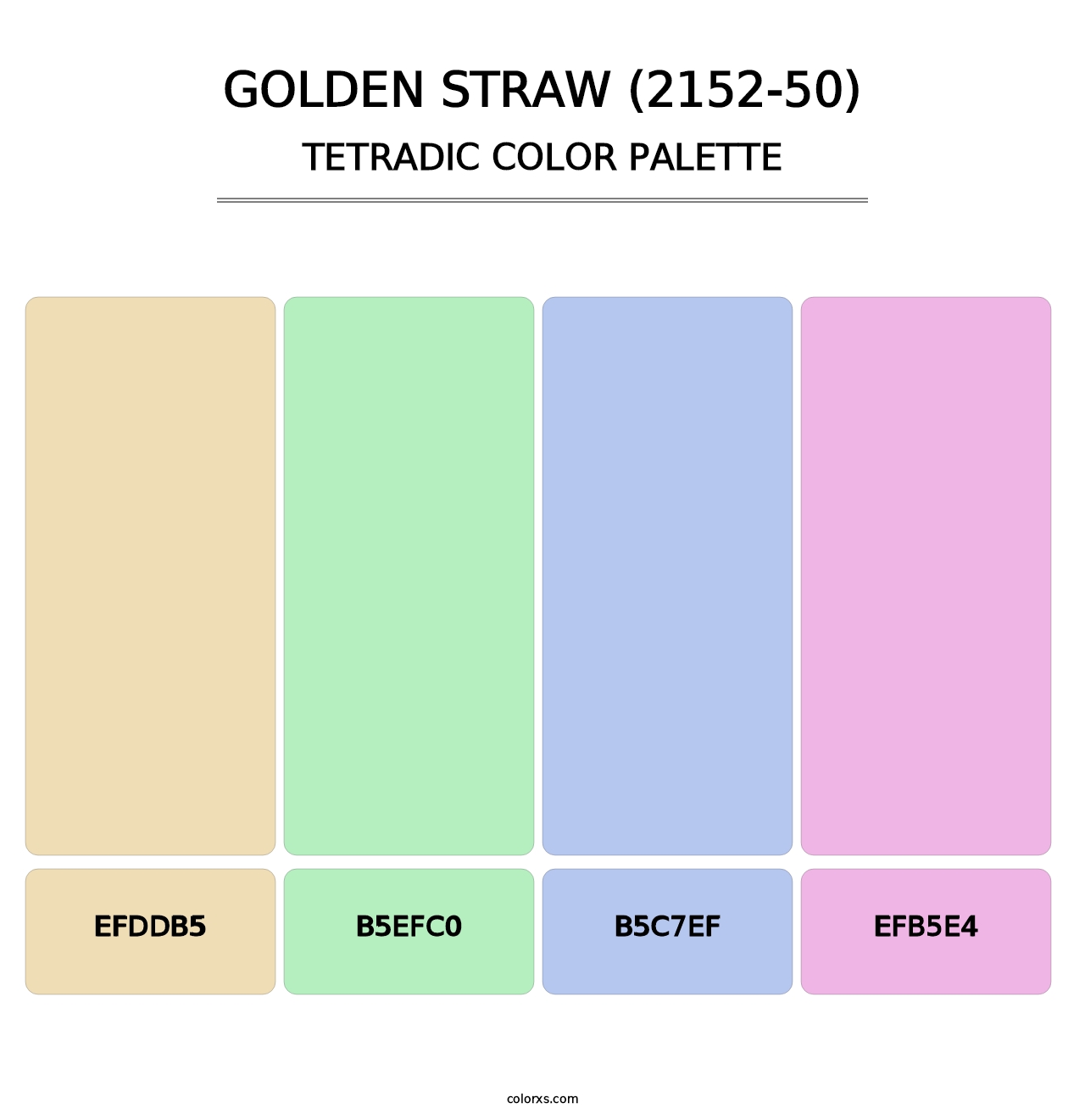 Golden Straw (2152-50) - Tetradic Color Palette