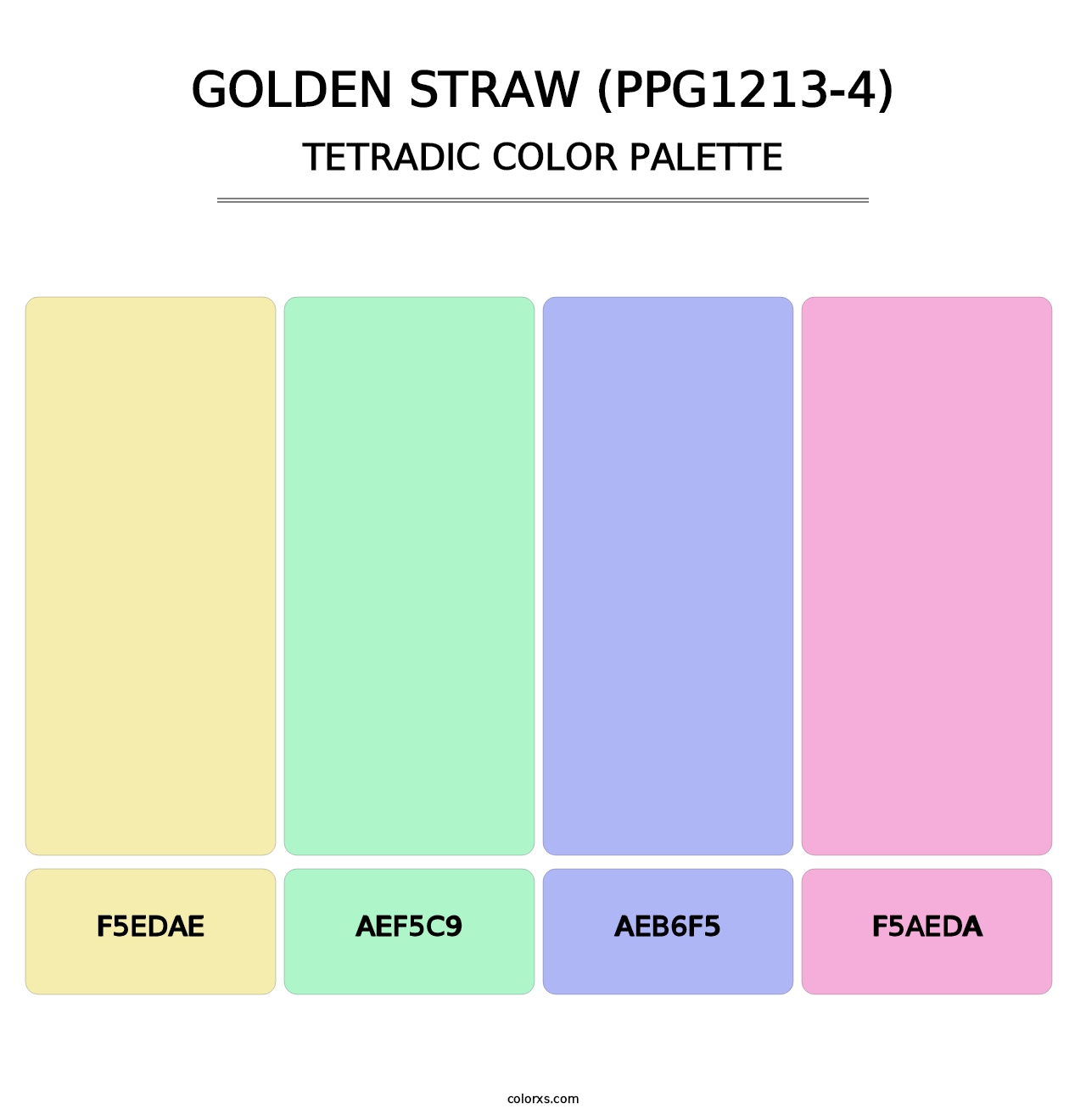 Golden Straw (PPG1213-4) - Tetradic Color Palette