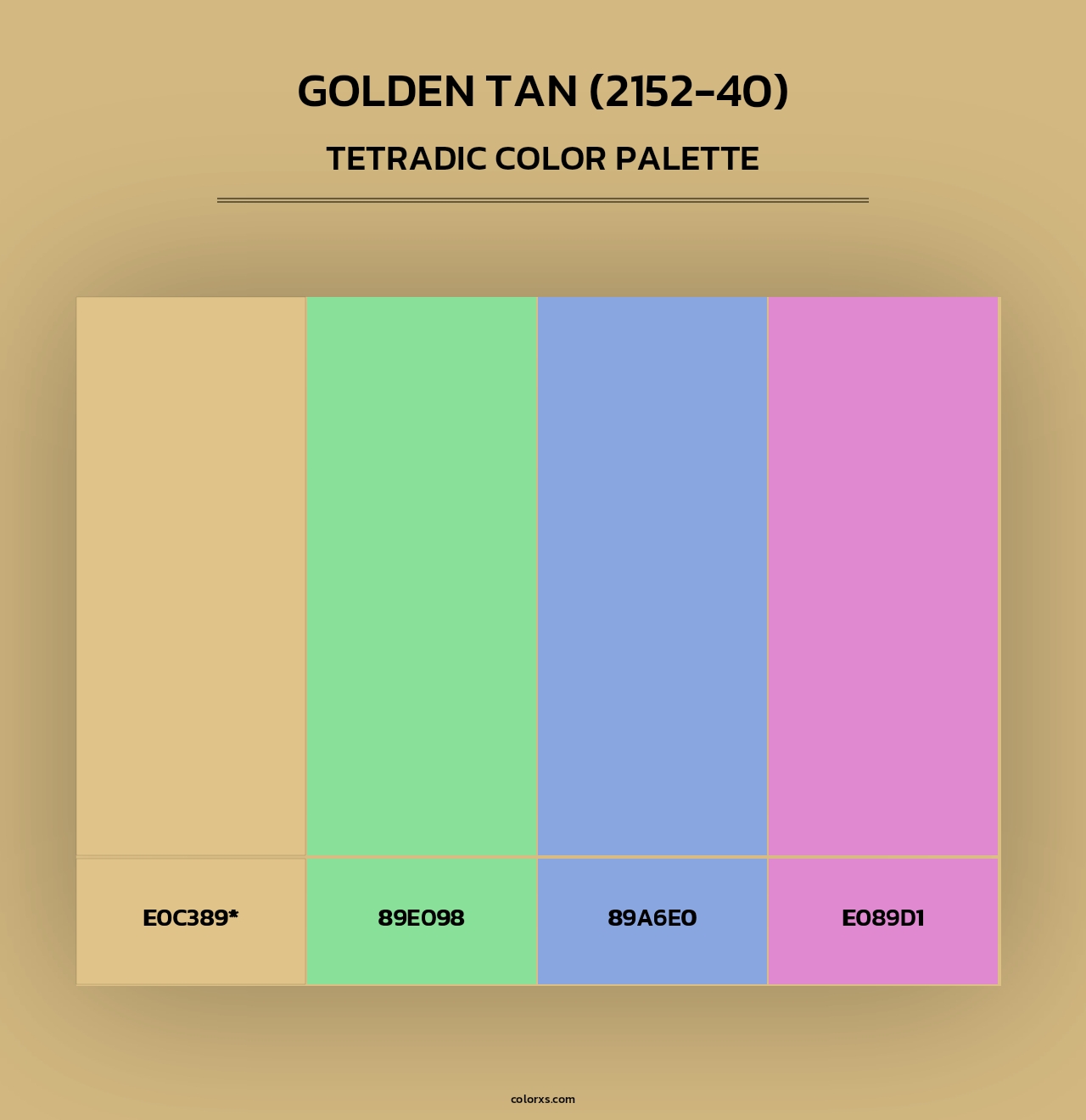 Golden Tan (2152-40) - Tetradic Color Palette