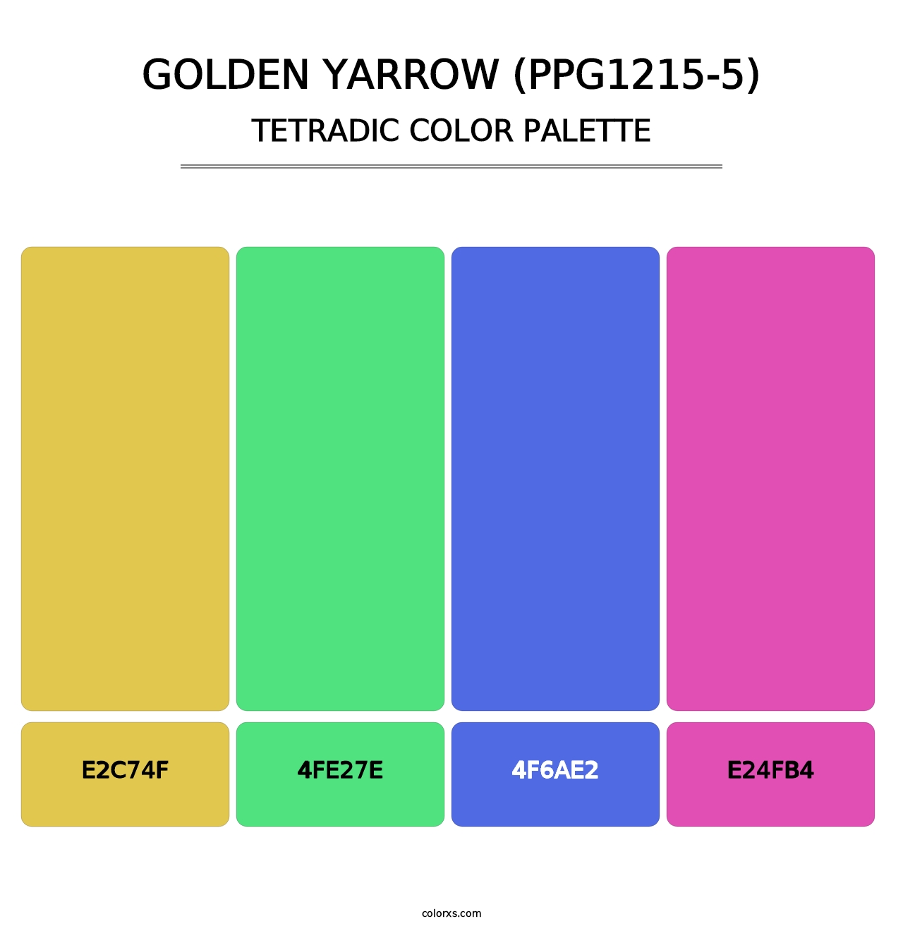 Golden Yarrow (PPG1215-5) - Tetradic Color Palette