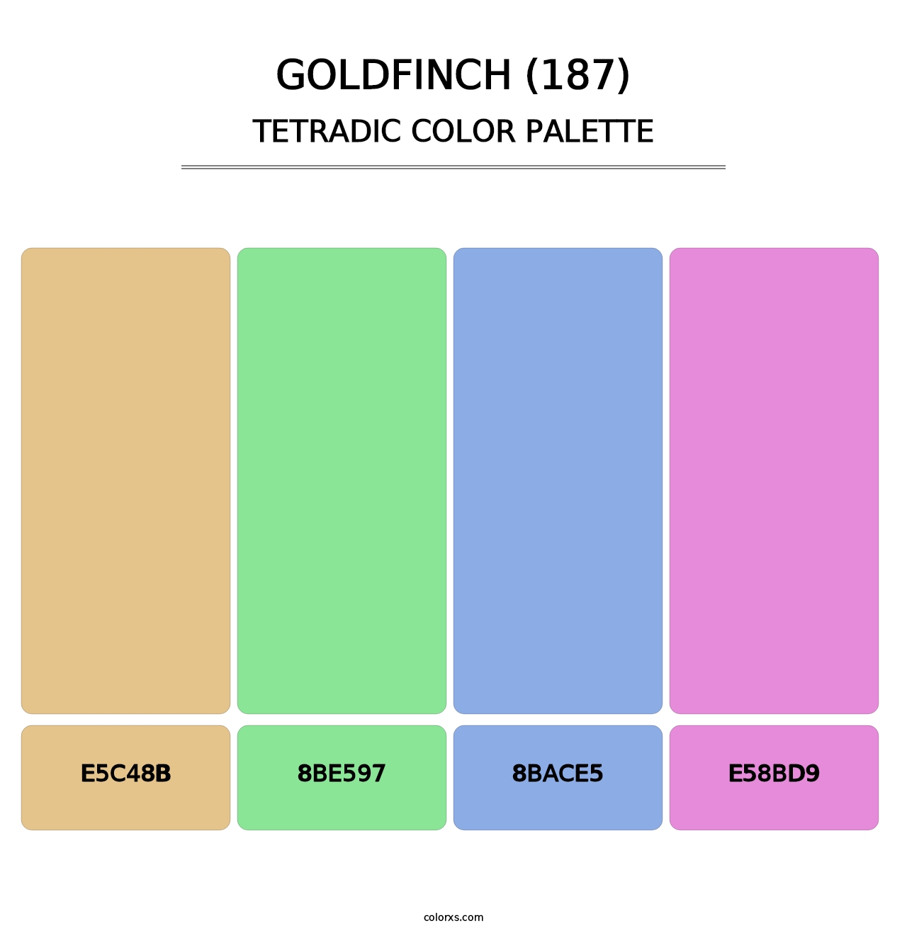 Goldfinch (187) - Tetradic Color Palette