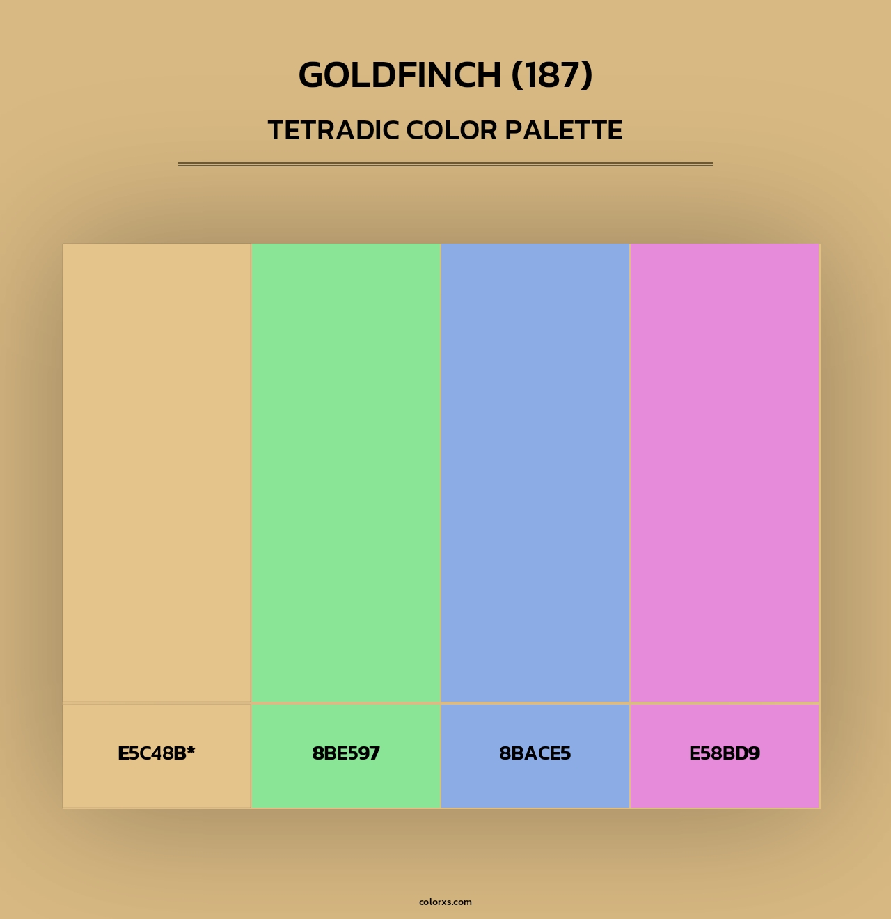 Goldfinch (187) - Tetradic Color Palette