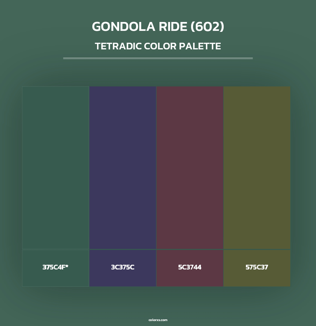Gondola Ride (602) - Tetradic Color Palette
