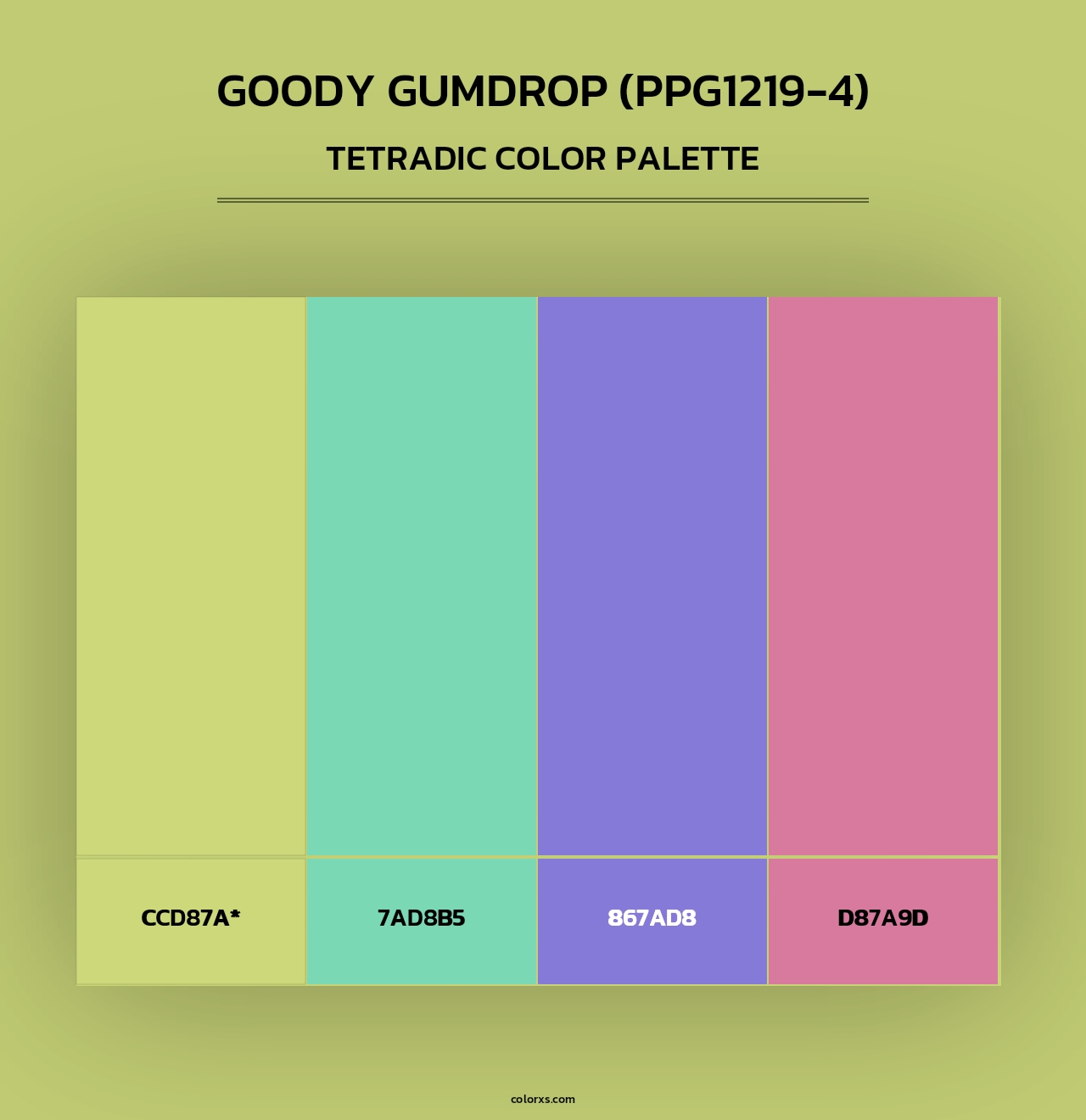 Goody Gumdrop (PPG1219-4) - Tetradic Color Palette