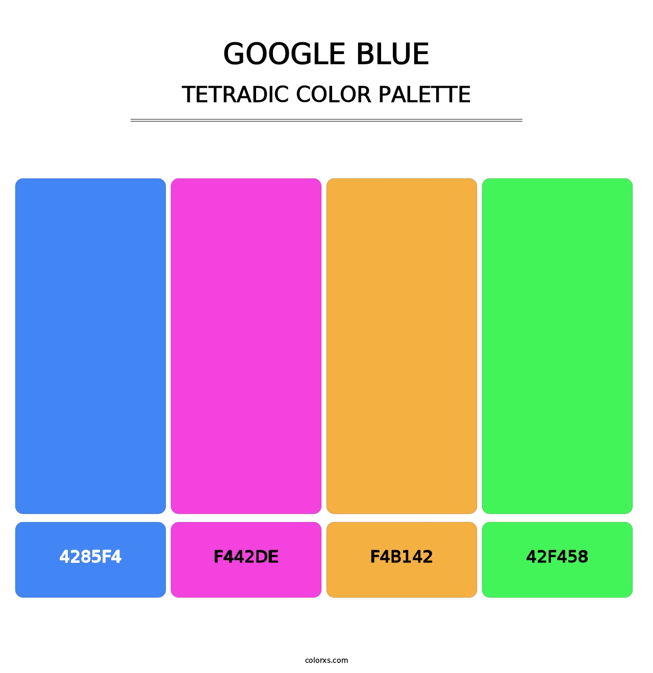 Google Blue - Tetradic Color Palette