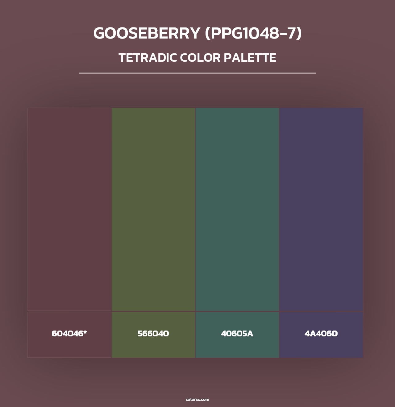 Gooseberry (PPG1048-7) - Tetradic Color Palette