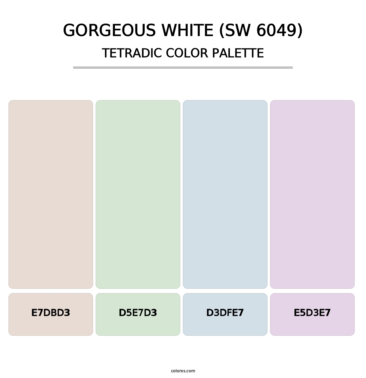 Gorgeous White (SW 6049) - Tetradic Color Palette